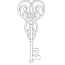 heart skeleton key coloring pages key