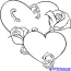 coloring pages of roses and hearts