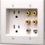 prong receptacle for wall mount tv