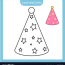coloring page outline hat cone toy with