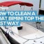 clean a bimini top don t use bleach