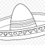 sombrero coloring page png mexican hat