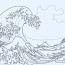 great wave of kanagawa coloring page