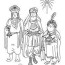 free three wise men coloring page