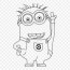 minion coloring page clipart