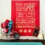 diy christmas word art canvas sign with
