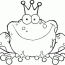 frog with crown coloring page frog