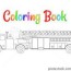 fire truck coloring book vector