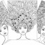 10 crazy hair adult coloring pages