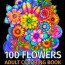 100 flowers coloring book creative