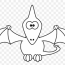 pterodactyl coloring page hd png
