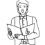 choral boy singer coloring page
