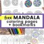 easy mandala coloring pages bookmarks