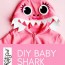diy baby shark costume with a hoodie