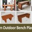 4 diy outdoor bench plans free for a
