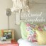 burlap covered lampshade in 4 easy