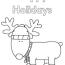 happy holidays coloring page 2
