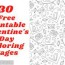 30 valentine s day coloring pages free
