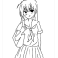 anime school girl coloring pages free