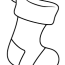 easy christmas stocking coloring page