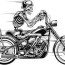 vector skull motorcycle free vector cdr