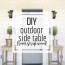 how to make a tall outdoor side table