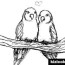 drawing love birds free print and