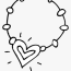 heart necklace coloring page hd png