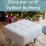 diy ottoman with tufted buttons