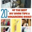 best diy home organizing hacks and tips