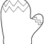 very easy mitten coloring page free