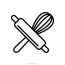 baking tools coloring page ultra