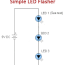 simplest led flasher circuit with 3 led s