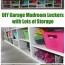 diy garage mudroom lockers with lots of