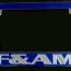 blue f a m motorcycle license frame