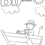 boat letter b coloring page free