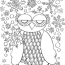 free winter owl coloring page from