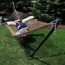 sunnydaze decor brown rope hammock with