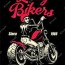 lady biker chopper motorcycle t shirt