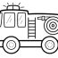 cartoon fire truck coloring page free