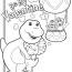 barney valentine coloring pages