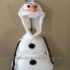 coolest homemade toddler olaf snowman