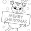 reindeer merry christmas coloring pages