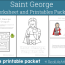 saint george printables and worksheet