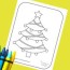 cute christmas tree coloring page
