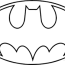 outline batman logo coloring page