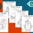 crazy coloring worksheet set for kids