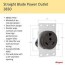 wire black rv flush power outlet