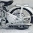 dkw nz350 1938 rear wheel and muffler