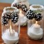 diy snowy pinecone candle jars